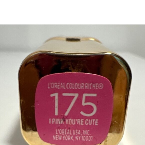 LOreal Colour Riche Lipstick 175 I Pink Youre Cute 0.13 Oz / 3.6G Gold Tube - Picture 4 of 4